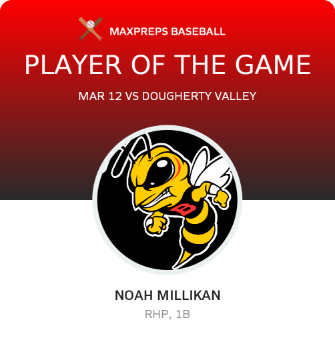 #9 Noah Millikan Player of the Game badge