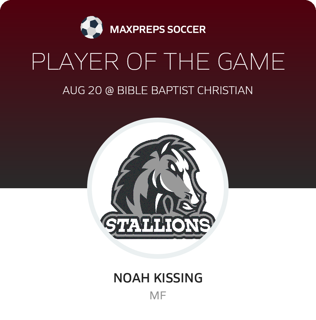 #7 Noah Kissing Player of the Game badge