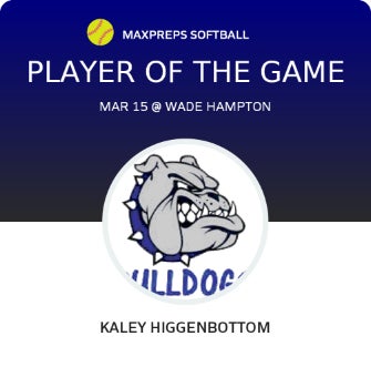 #14 Kaley Higgenbottom Player of the Game badge