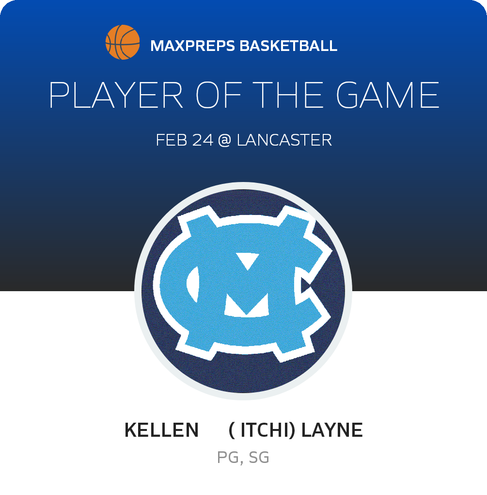 #23 K. Layne Player of the Game badge