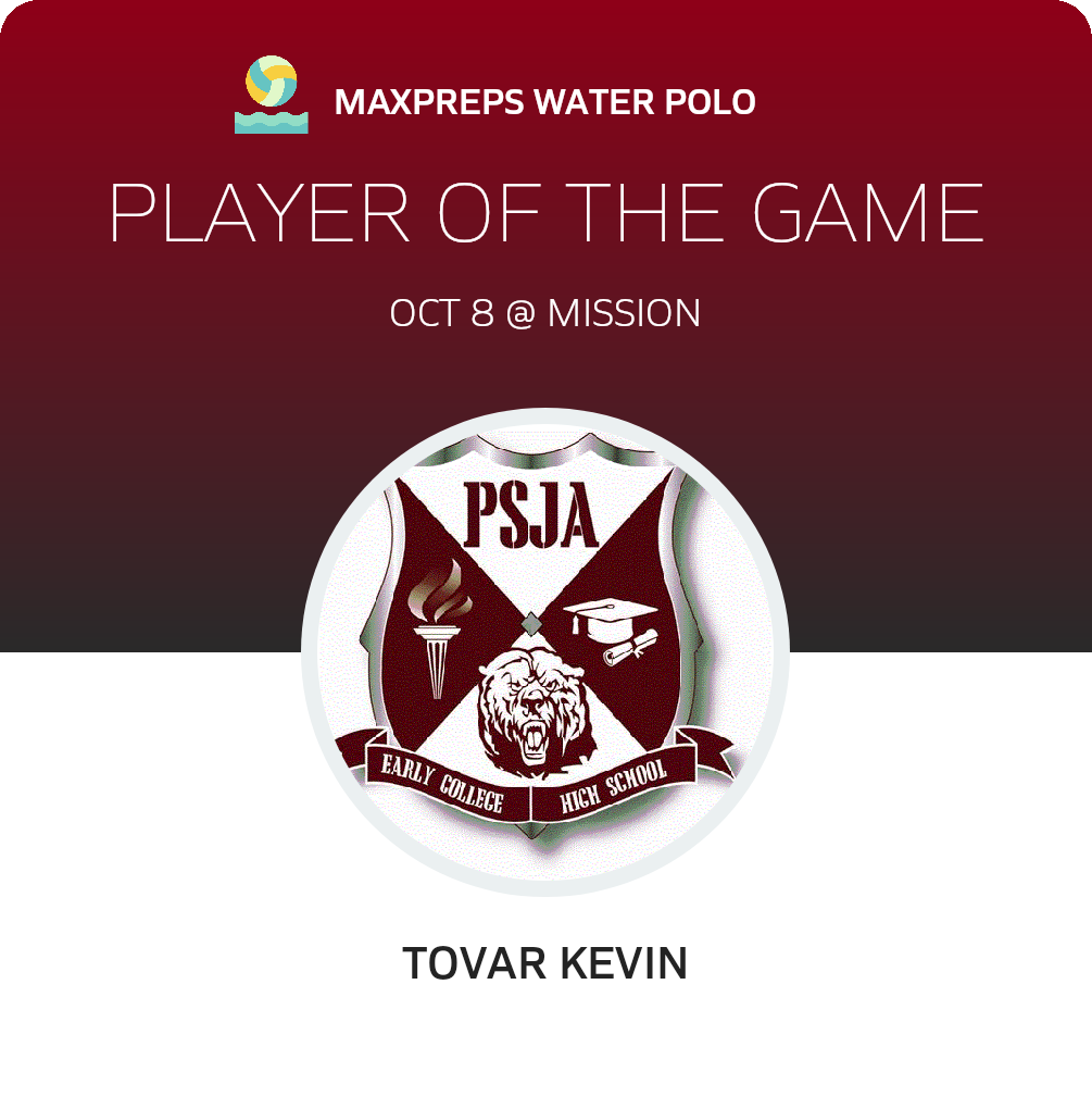 #7 Tovar Kevin Player of the Game badge