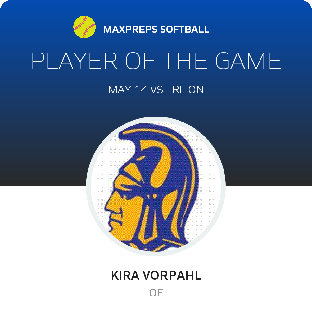 #10 Kira Vorpahl Player of the Game badge