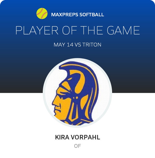 #10 Kira Vorpahl Player of the Game badge