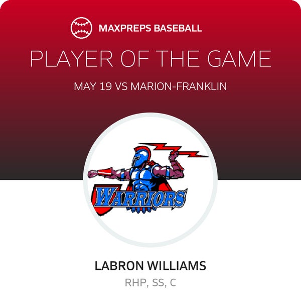 #3 Labron Williams Player of the Game badge
