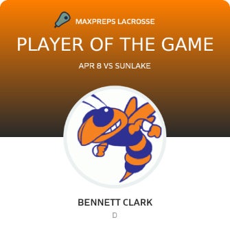 #88 Bennett Clark Player of the Game badge