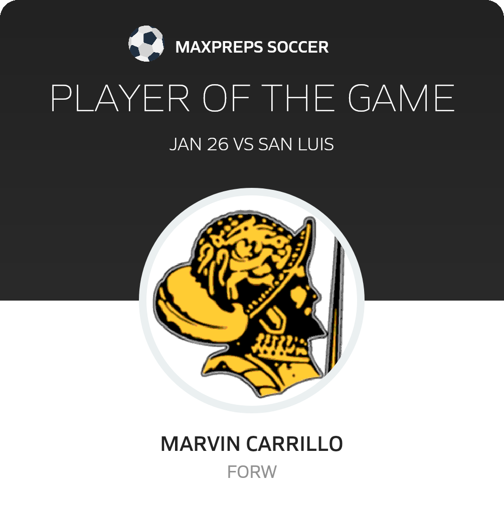 #19 Marvin Carrillo Player of the Game badge