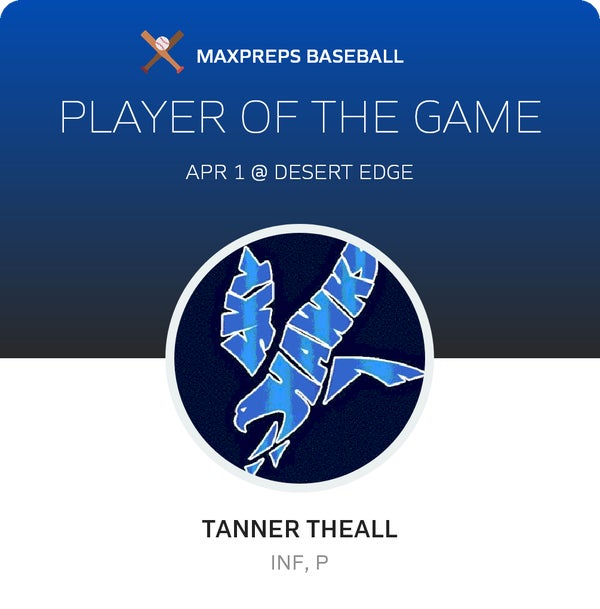 #27 Tanner Theall Player of the Game badge