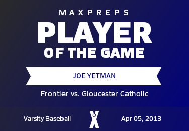 #15 Joe Yetman Player of the Game badge