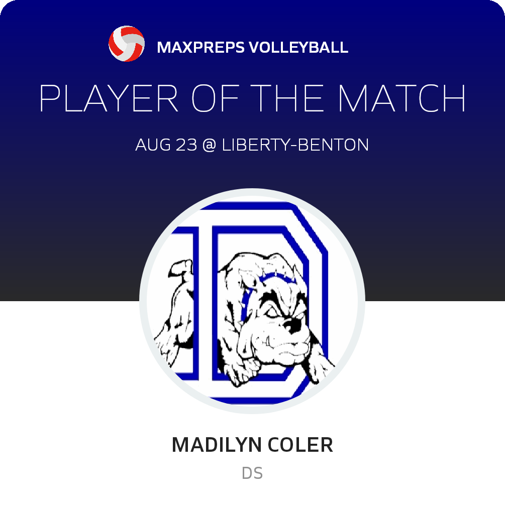 #9 Madilyn Coler Player of the Game badge