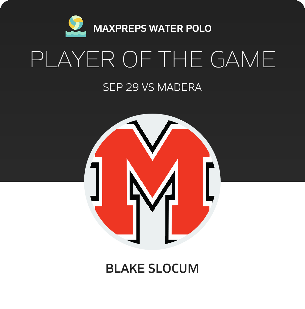#8 Blake Slocum Player of the Game badge