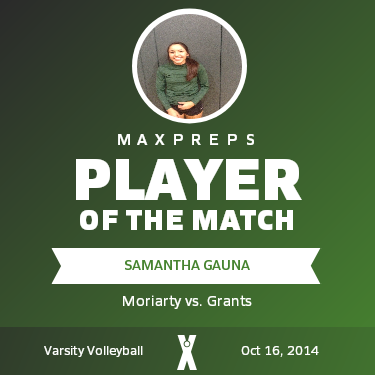 #9 Samantha Gauna Player of the Game badge