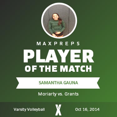 #9 Samantha Gauna Player of the Game badge