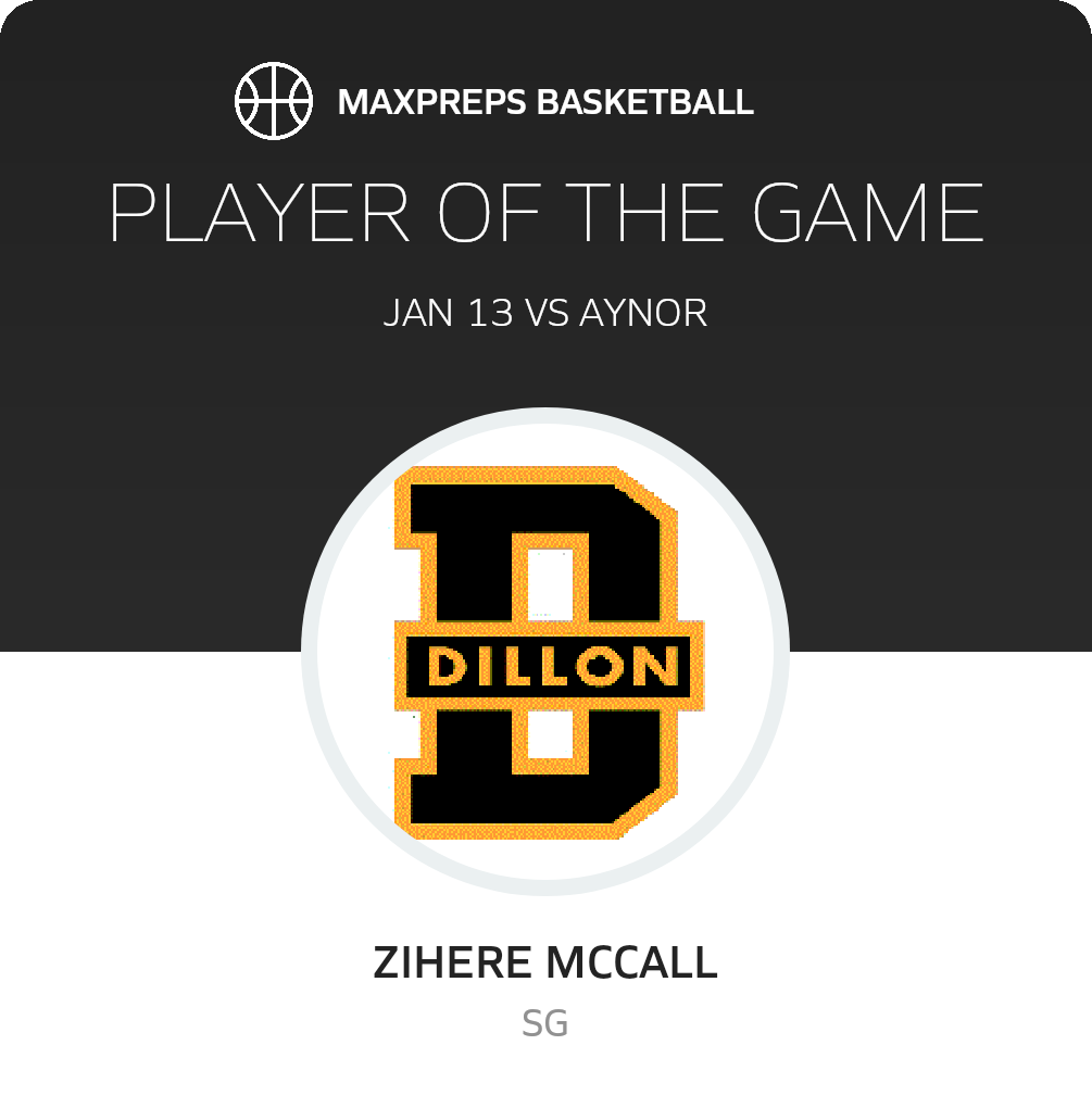 #5 zihere mcCall Player of the Game badge