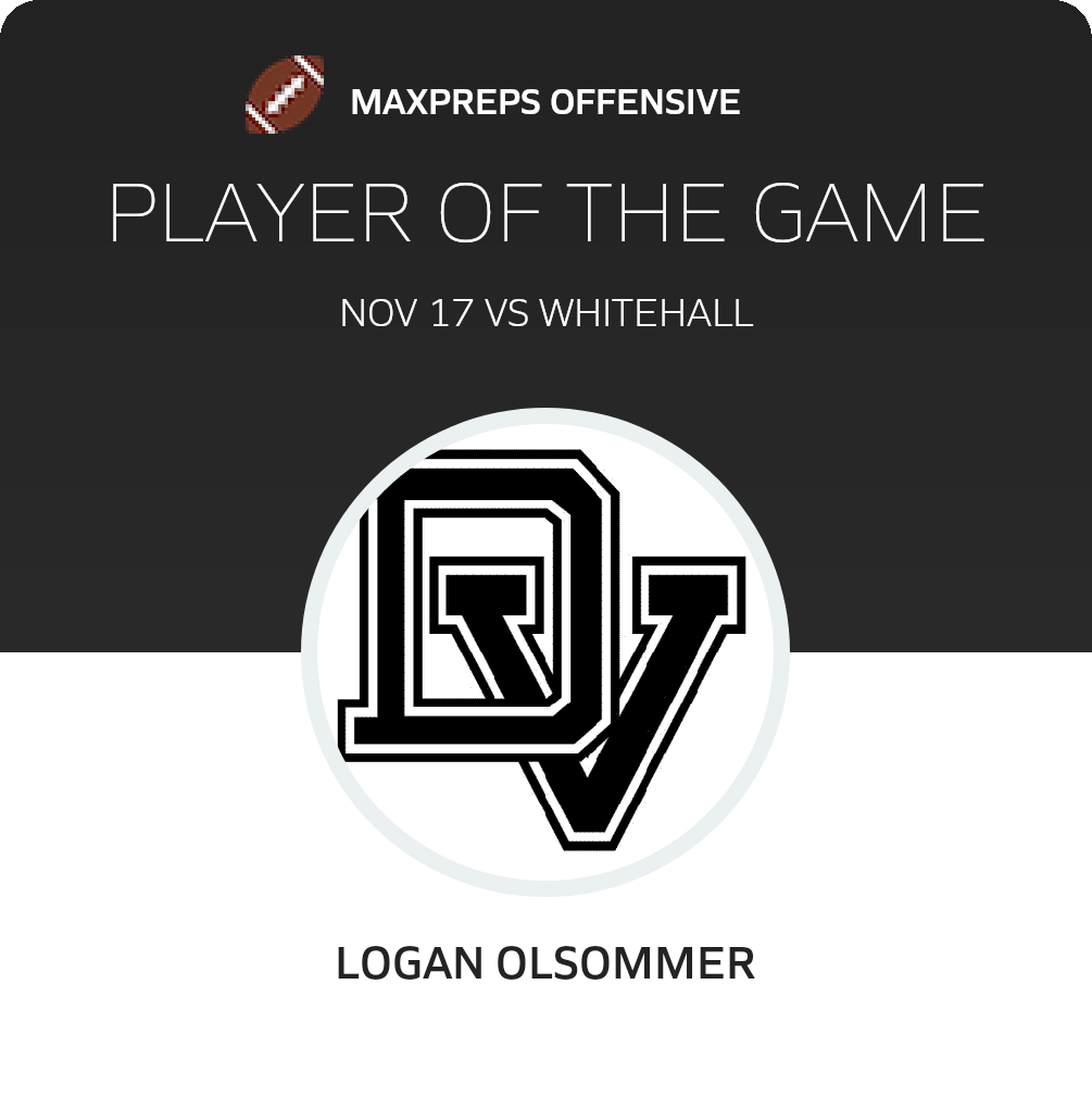 #12 Logan Olsommer Player of the Game badge