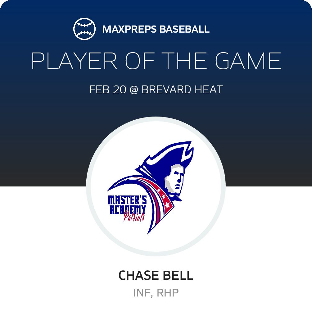 #9 Chase Bell Player of the Game badge