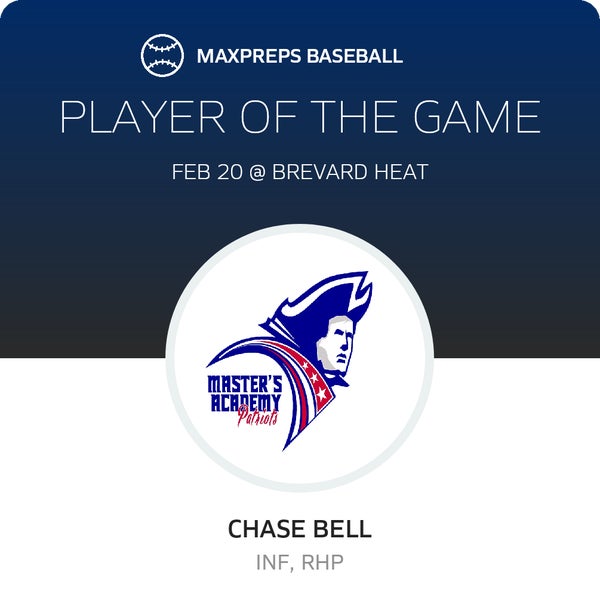 #9 Chase Bell Player of the Game badge