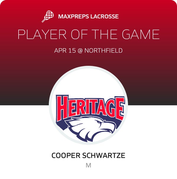 #8 Cooper Schwartze Player of the Game badge
