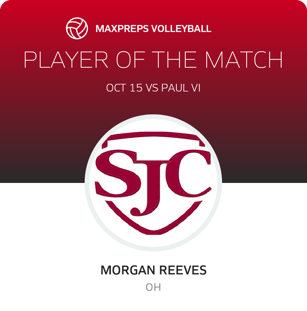 #8 Morgan Reeves Player of the Game badge