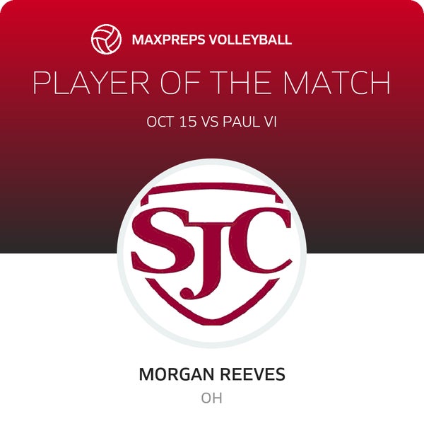 #8 Morgan Reeves Player of the Game badge