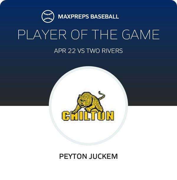 #5 Peyton Juckem Player of the Game badge