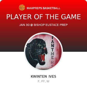 #4 Kwinten  Ives Player of the Game badge