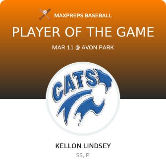 #12 Kellon Lindsey Player of the Game badge