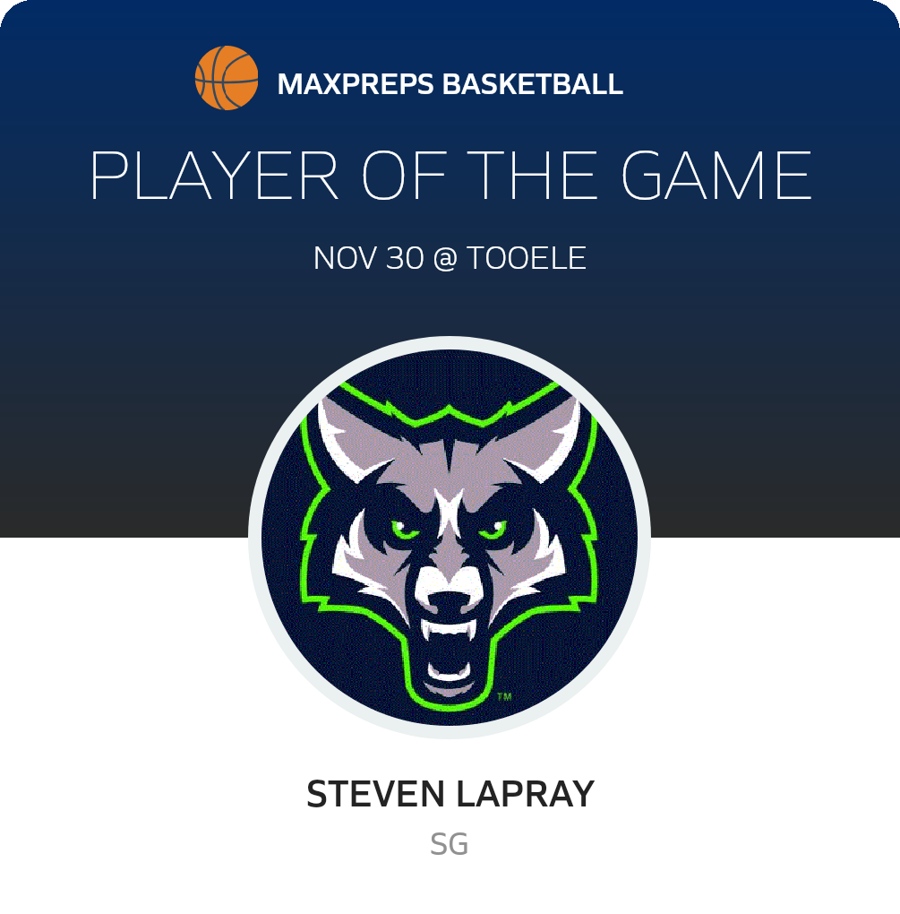 #0 Steven LaPray Player of the Game badge