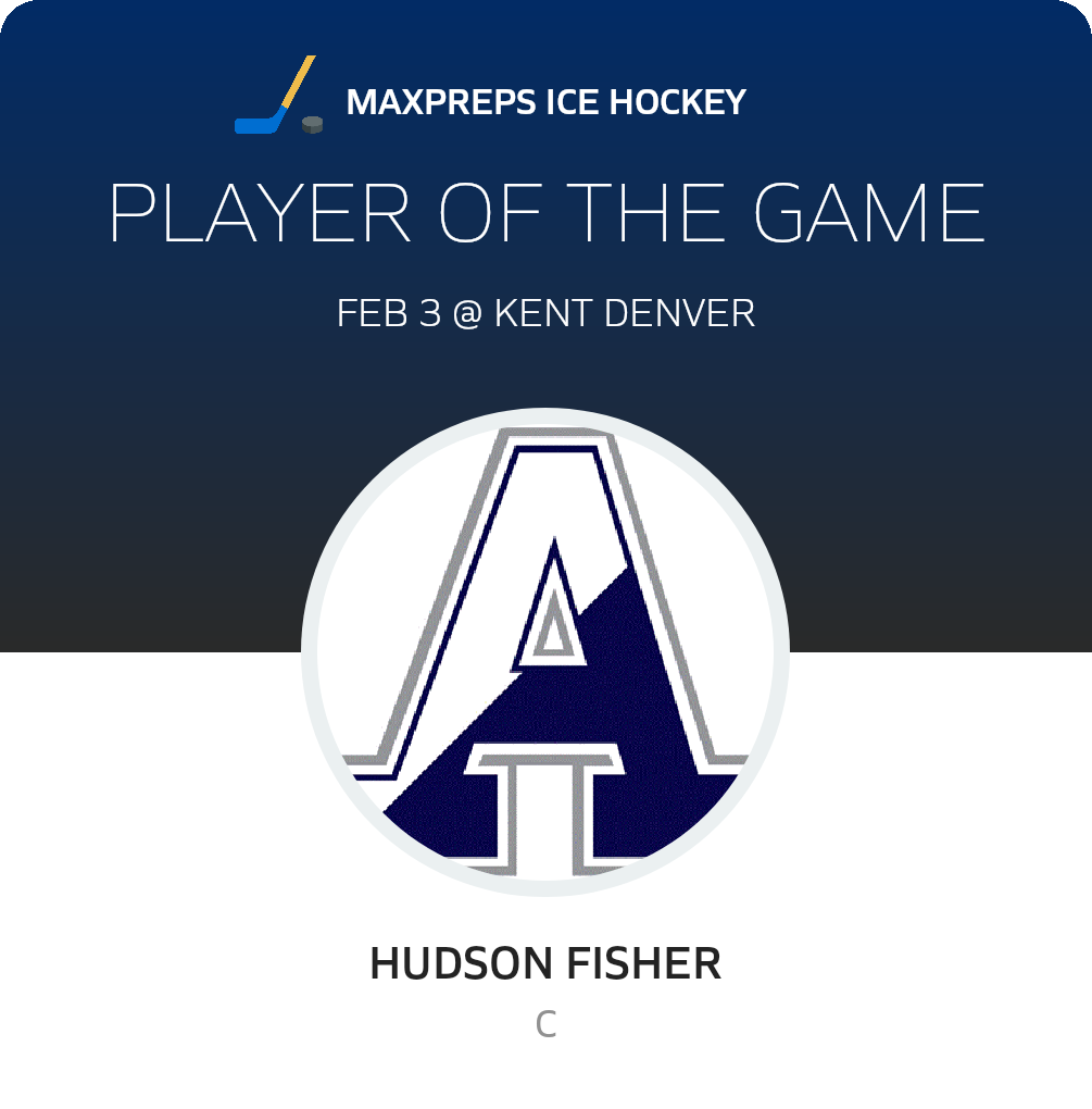#30 Hudson Fisher Player of the Game badge