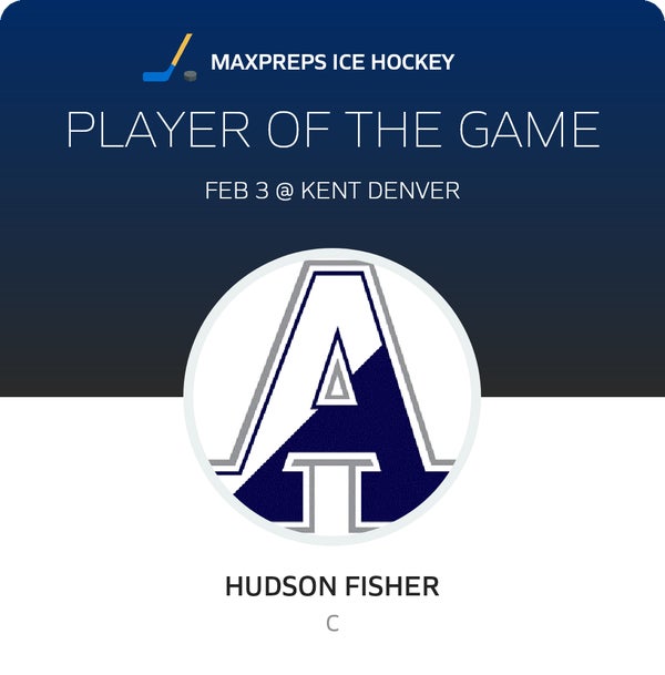 #30 Hudson Fisher Player of the Game badge