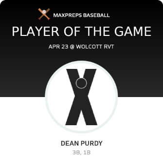#20 Dean Purdy Player of the Game badge