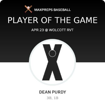 #20 Dean Purdy Player of the Game badge