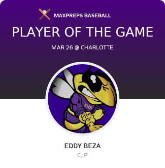 #3 Eddy Beza Player of the Game badge
