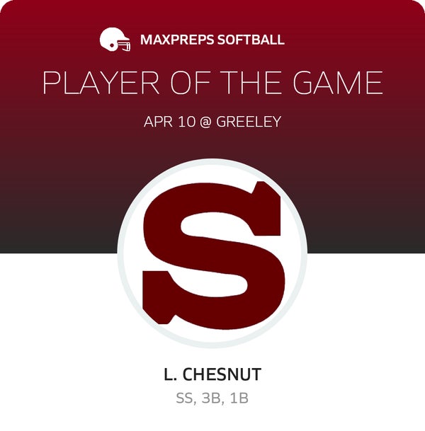 #25 L. Chesnut Player of the Game badge