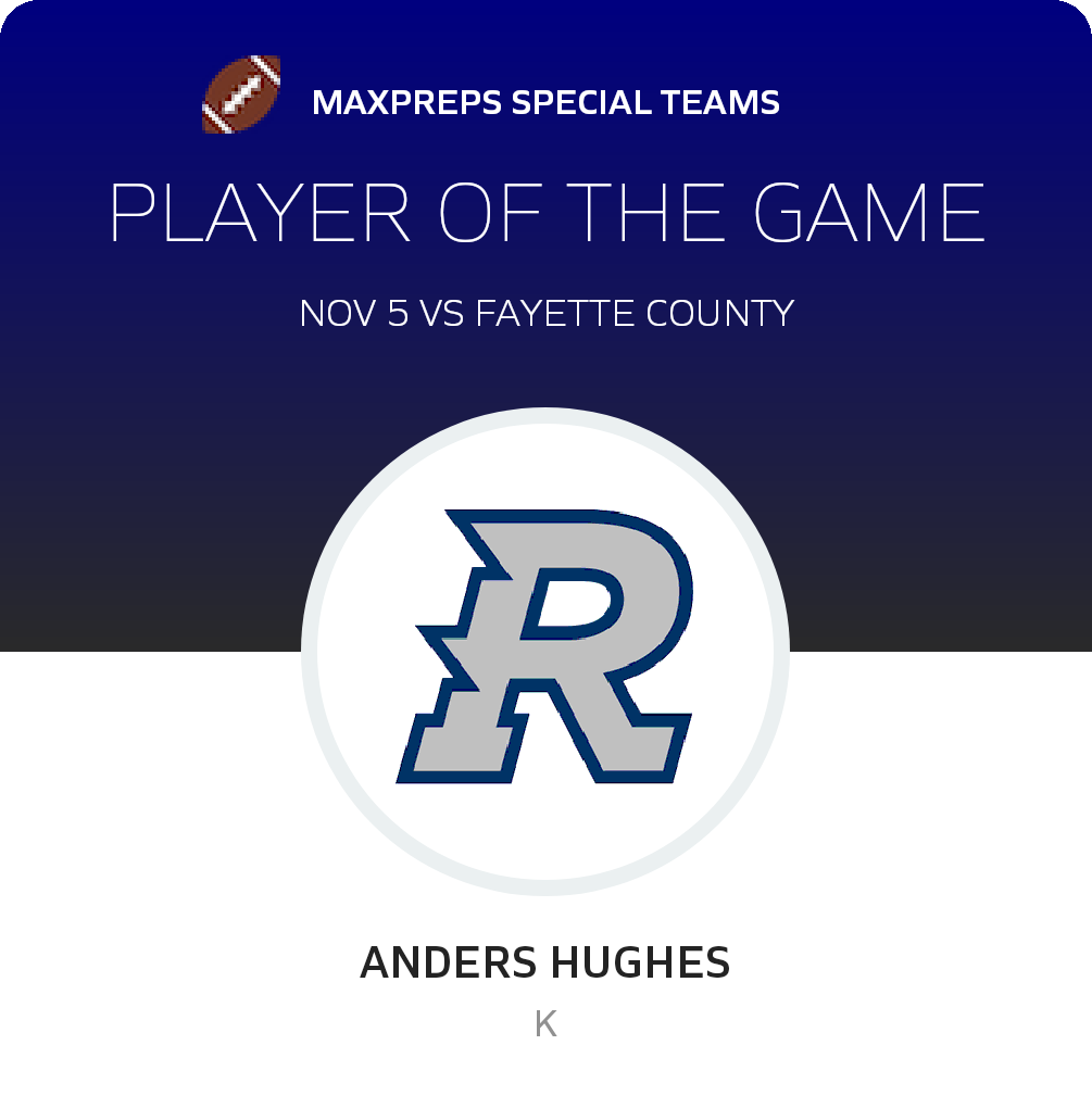 #17 Anders Hughes Player of the Game badge