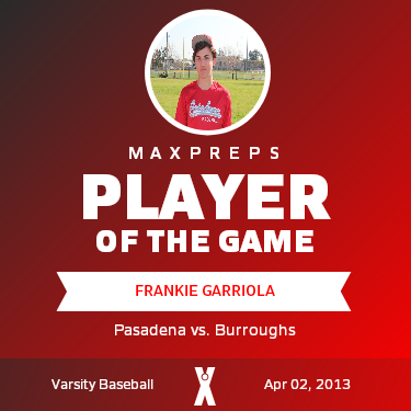 #2 Frankie Garriola Player of the Game badge