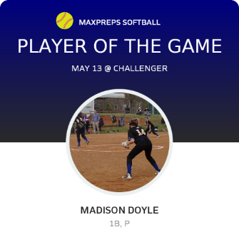 #14 Madison Doyle Player of the Game badge