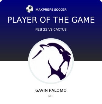 #4 Gavin Palomo Player of the Game badge