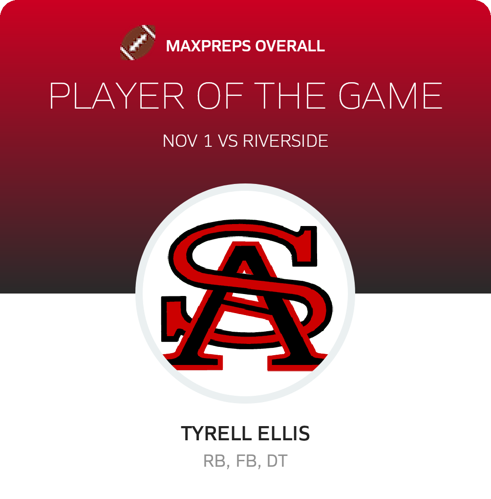 #52 Tyrell Ellis Player of the Game badge