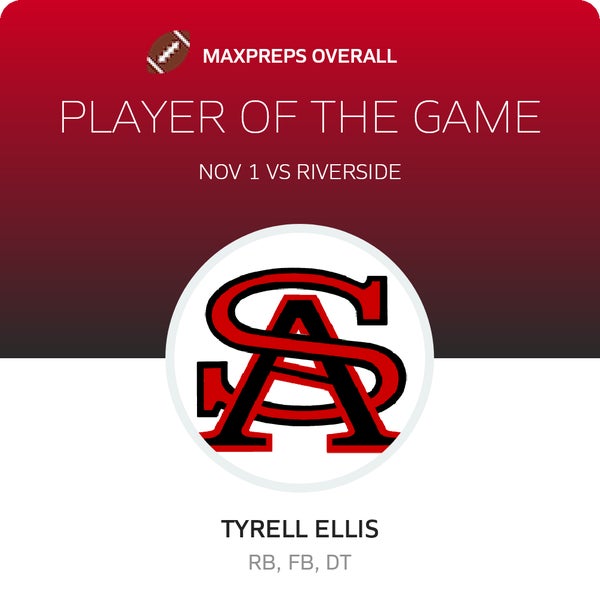 #52 Tyrell Ellis Player of the Game badge