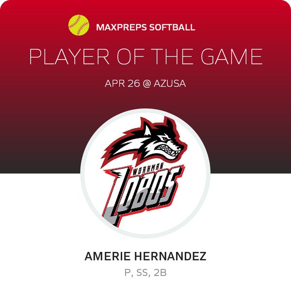 #24 Amerie Hernandez Player of the Game badge