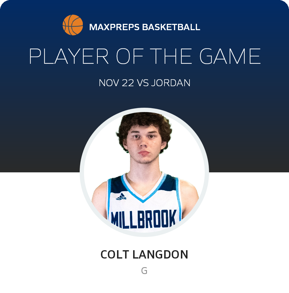 #23 Colt Langdon Player of the Game badge