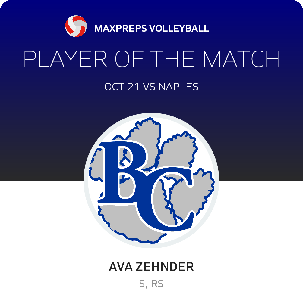 #2 Ava Zehnder Player of the Game badge