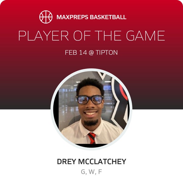 #3 Drey McClatchey Player of the Game badge