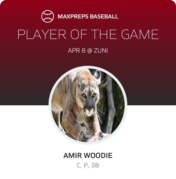 #9 Amir Woodie Player of the Game badge