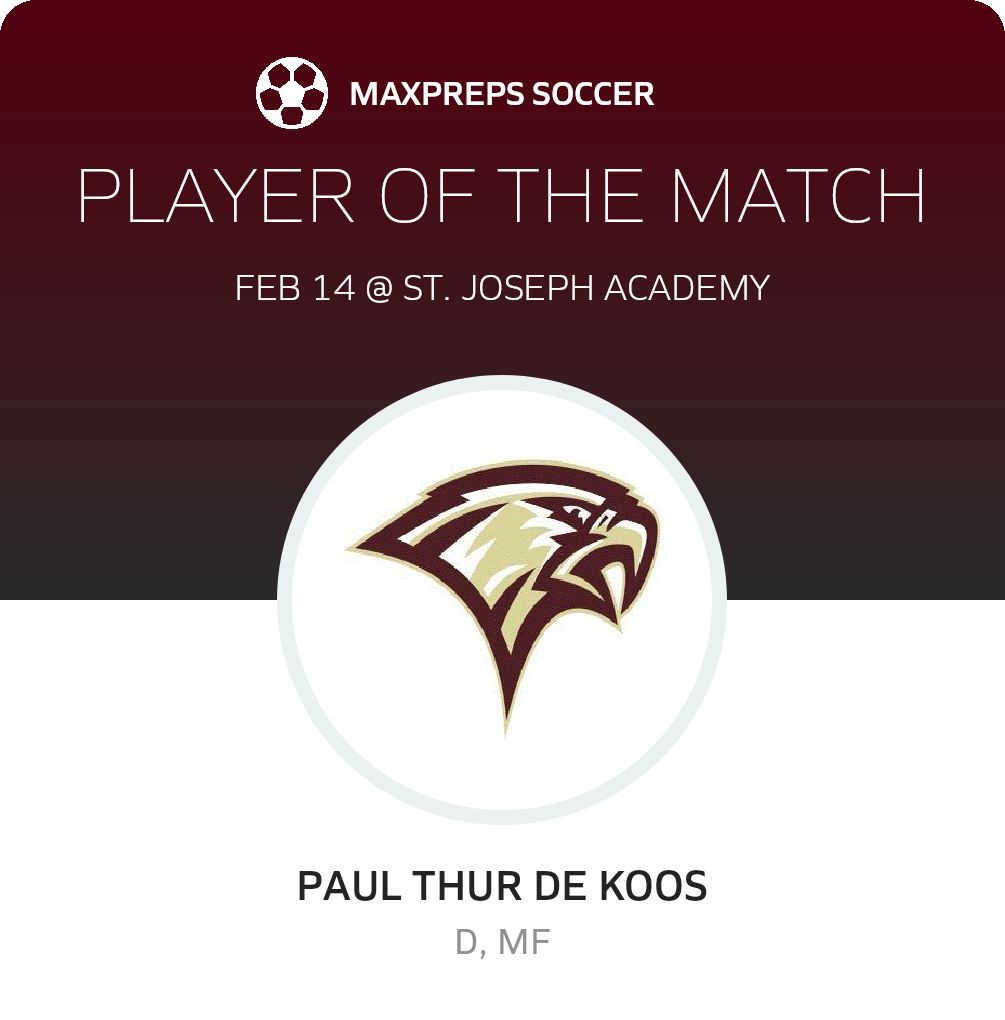 #13 Paul Thur de Koos Player of the Game badge