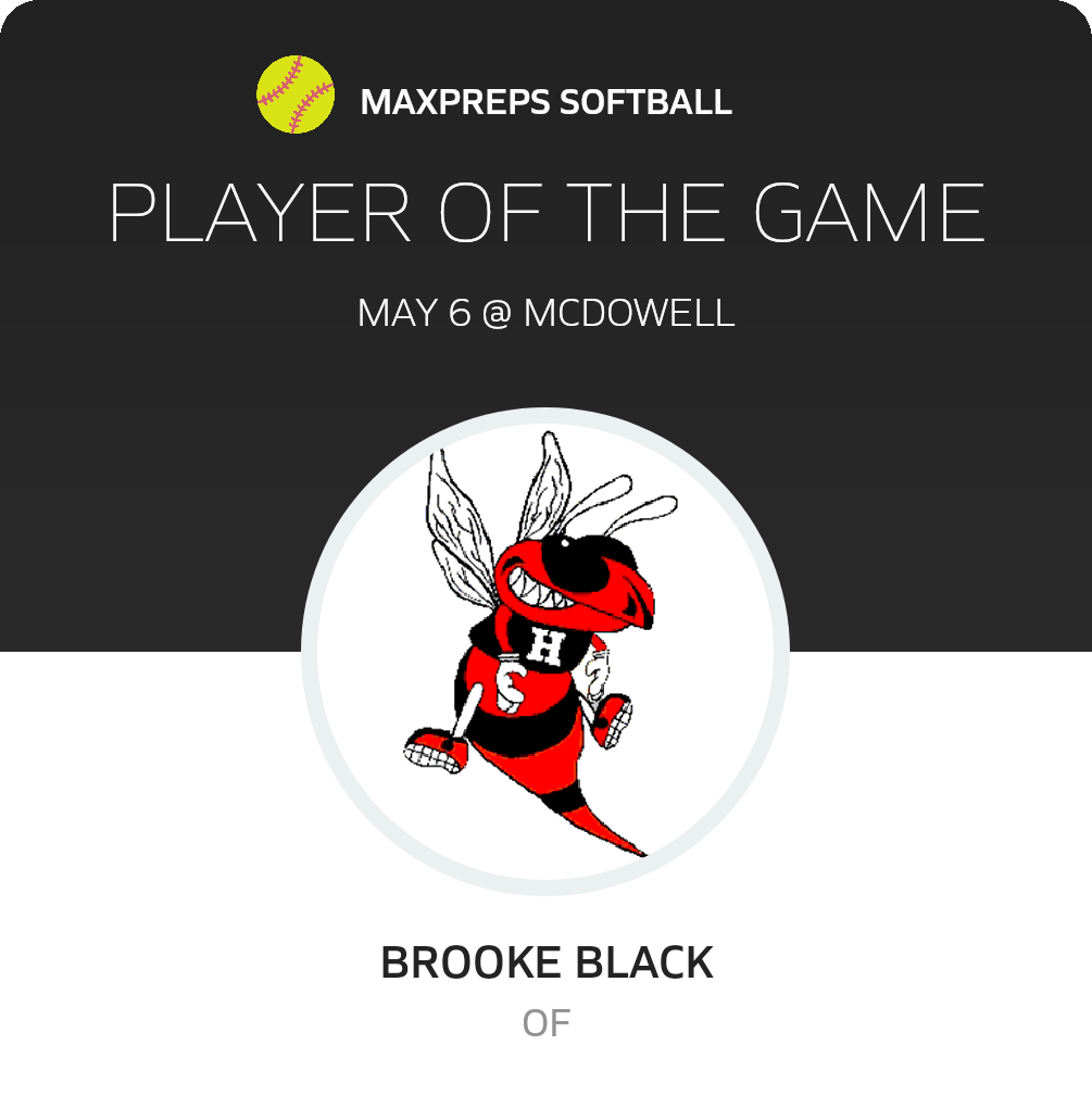 #15 Brooke Black Player of the Game badge