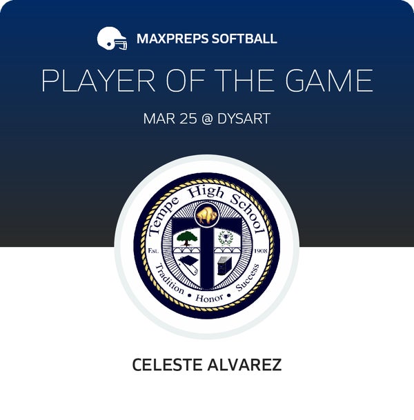 #20 Celeste Alvarez Player of the Game badge