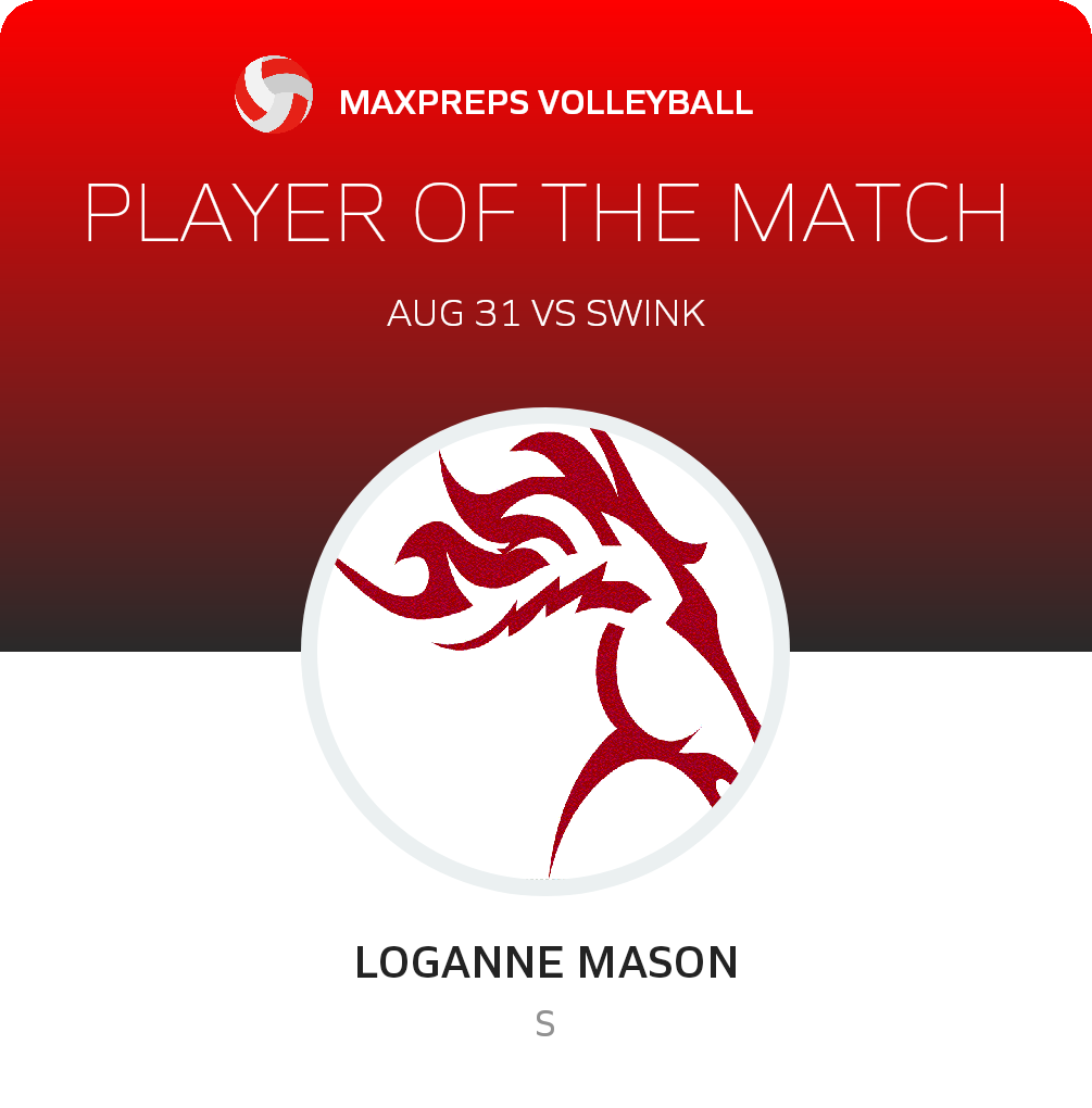 #5 Loganne Mason Player of the Game badge