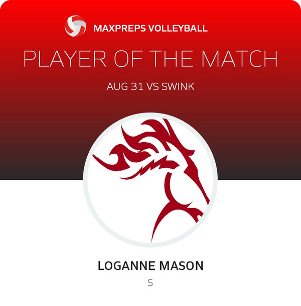 #5 Loganne Mason Player of the Game badge