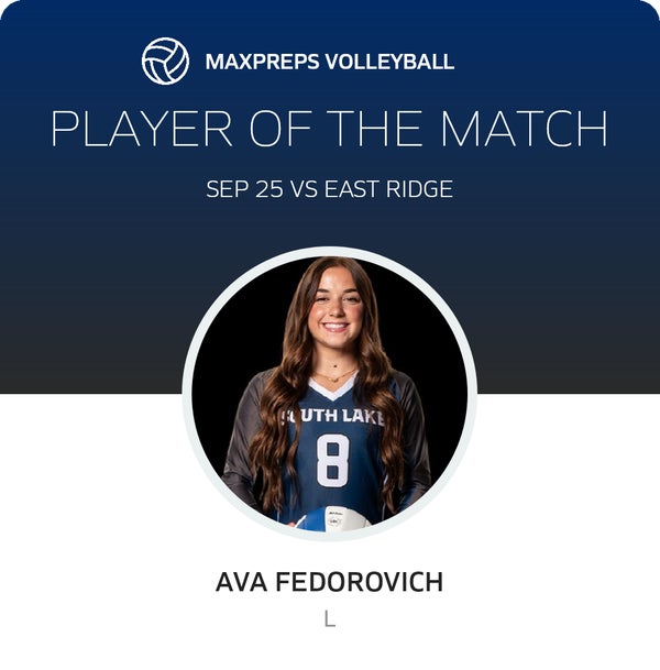 #8 Ava Fedorovich Player of the Game badge